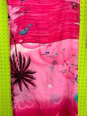 India Boutique Pink Tropical Swim Sarong